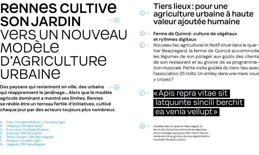 Représentation graphique des recommandation pour le design éditorial des supports de communication